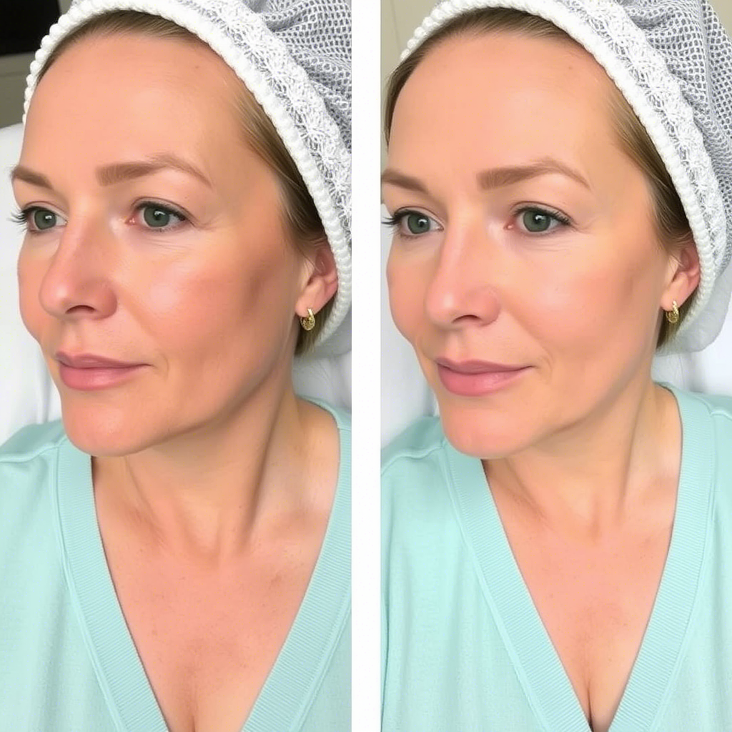 Before and after PhotofabulousSmoothGlo treatment results comparison
