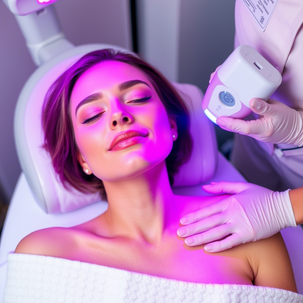 IPL therapy session for radiant and even-toned complexion