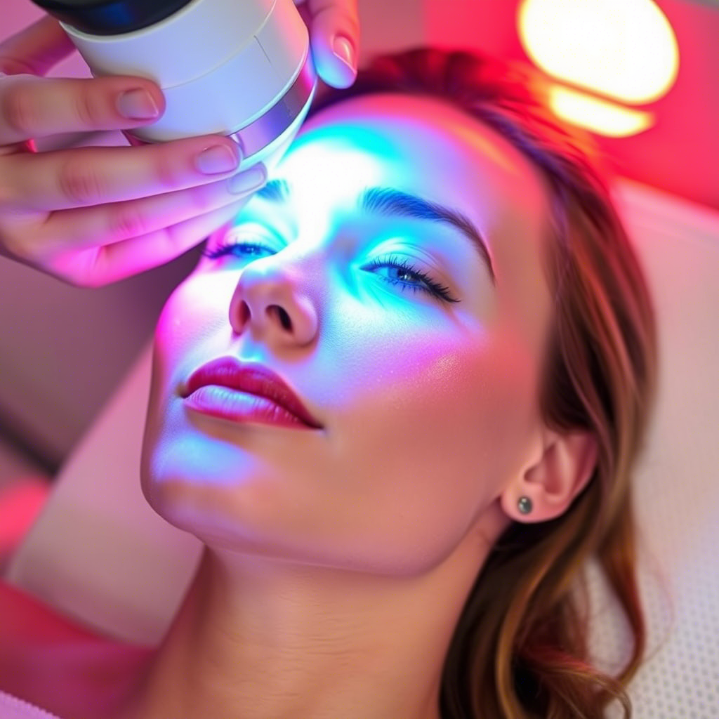 PDT Photon Light Facial rejuvenating facial skin with red light therapy