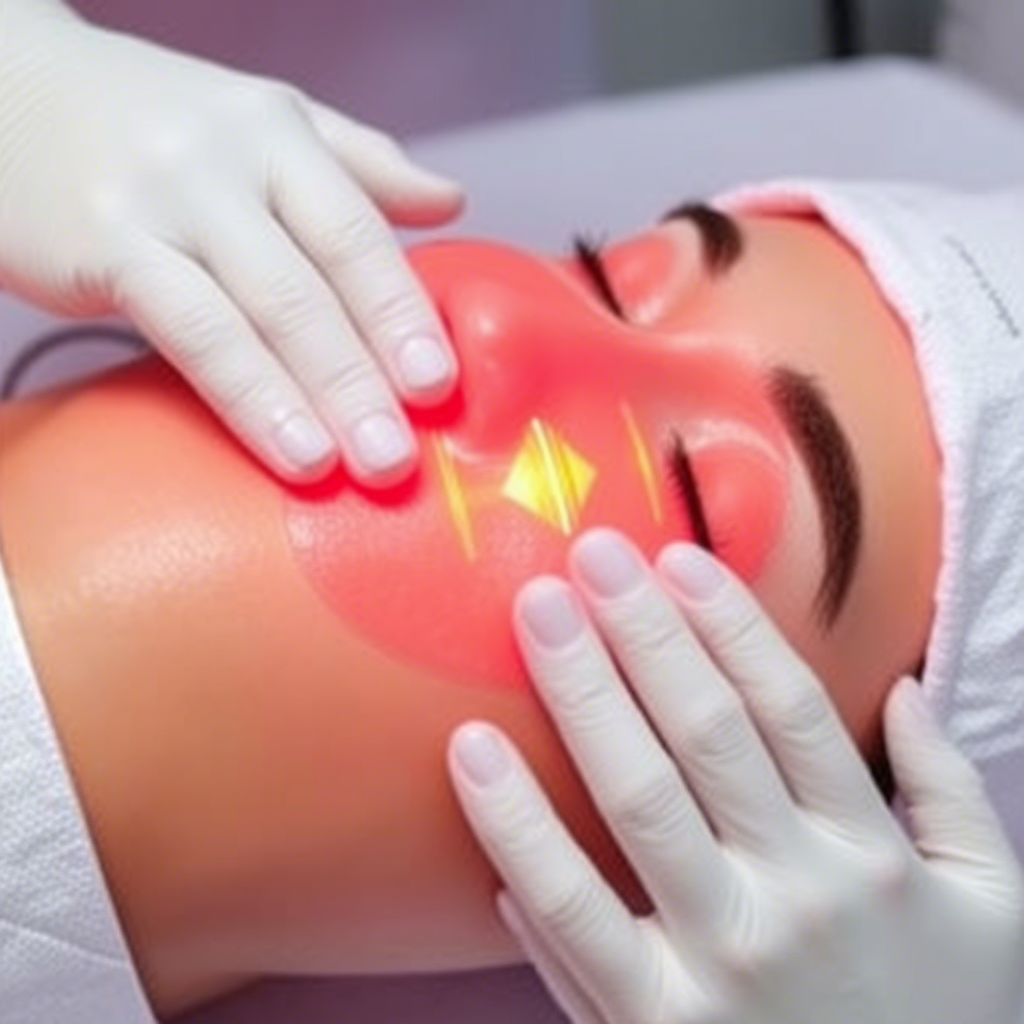 Radiofrequency waves penetrating deep into skin layers for tightening