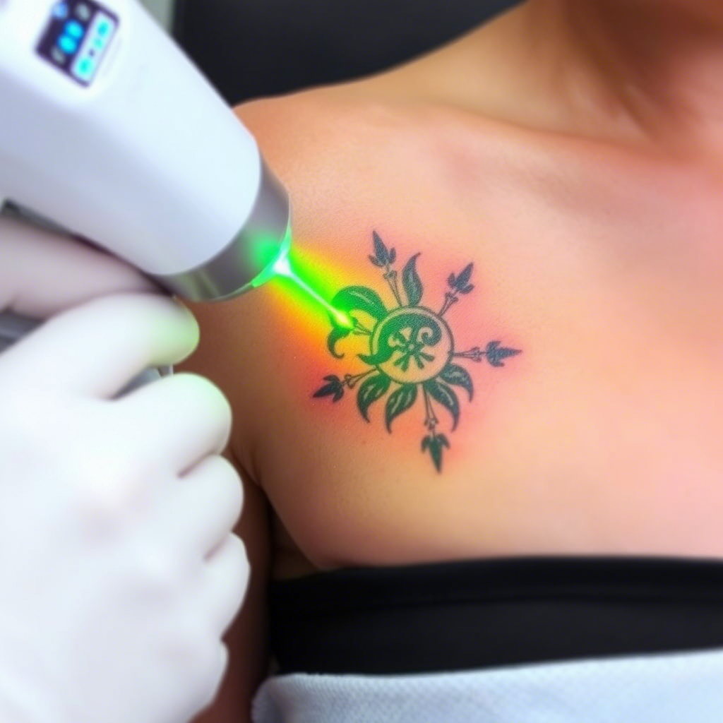 Tattoo removal laser technology targeting unwanted ink particles