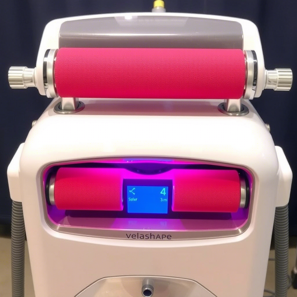 Velashape machine with rollers and suction technology